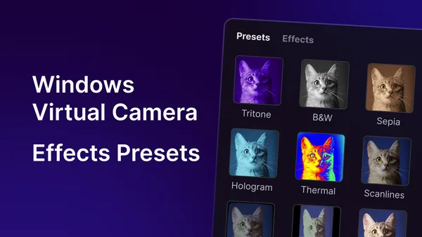 Introducing Virtual Camera and New Effects Presets - v0.8.1.2