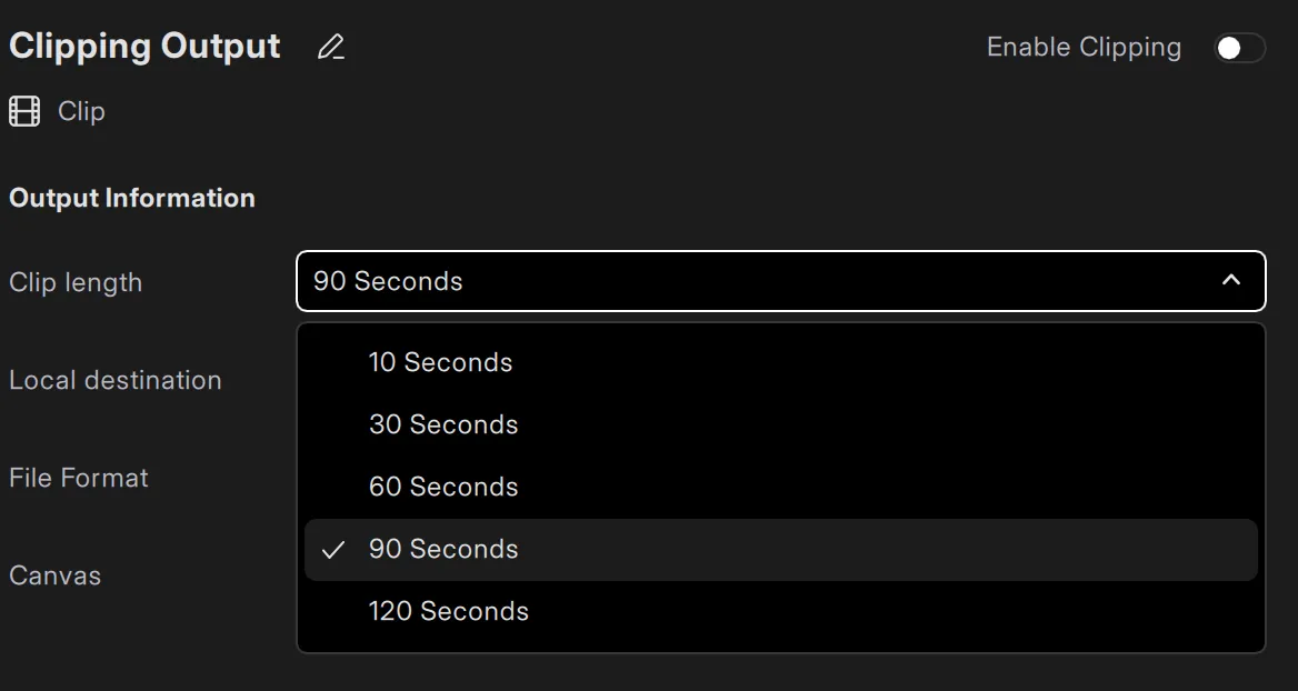 Clip Length