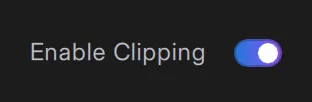 Enable Clipping in Preferences → General → Clipping